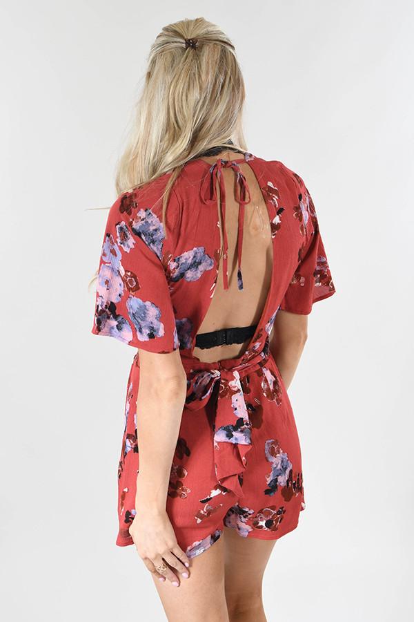 LovPosh Red Floral Romper - Image 6