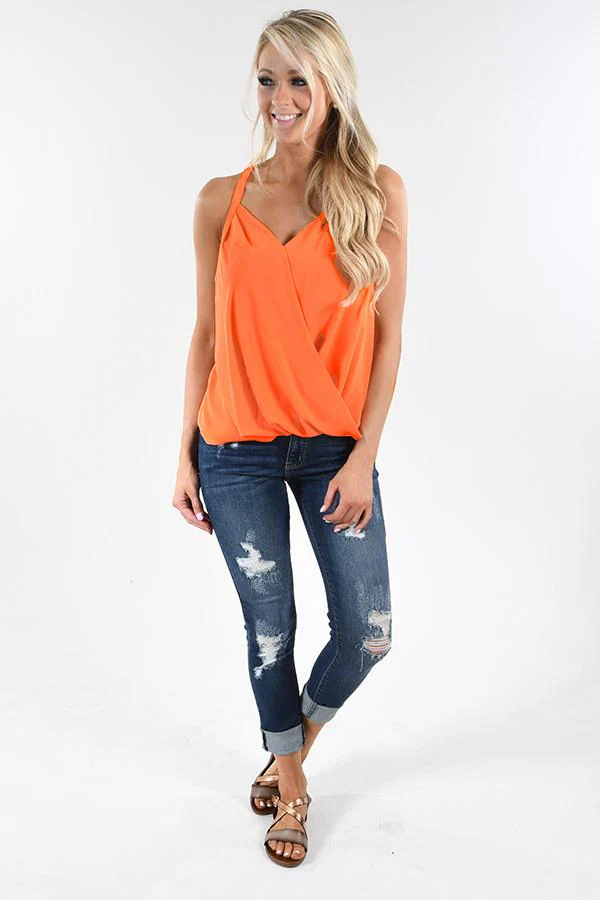 Lucky Bright Orange Tank Top - Image 3