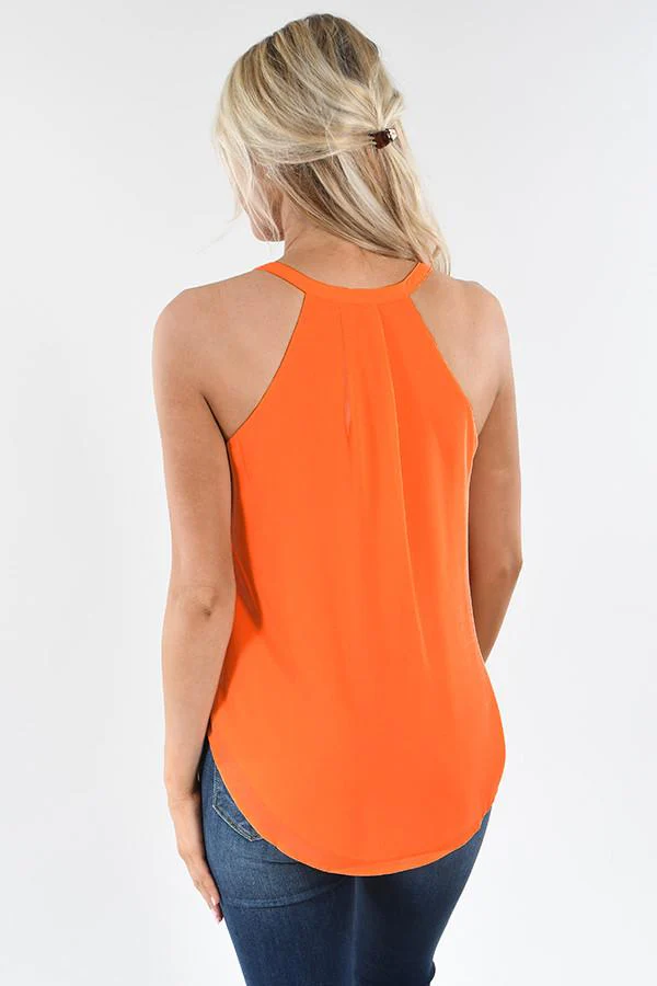 Lucky Bright Orange Tank Top - Image 6