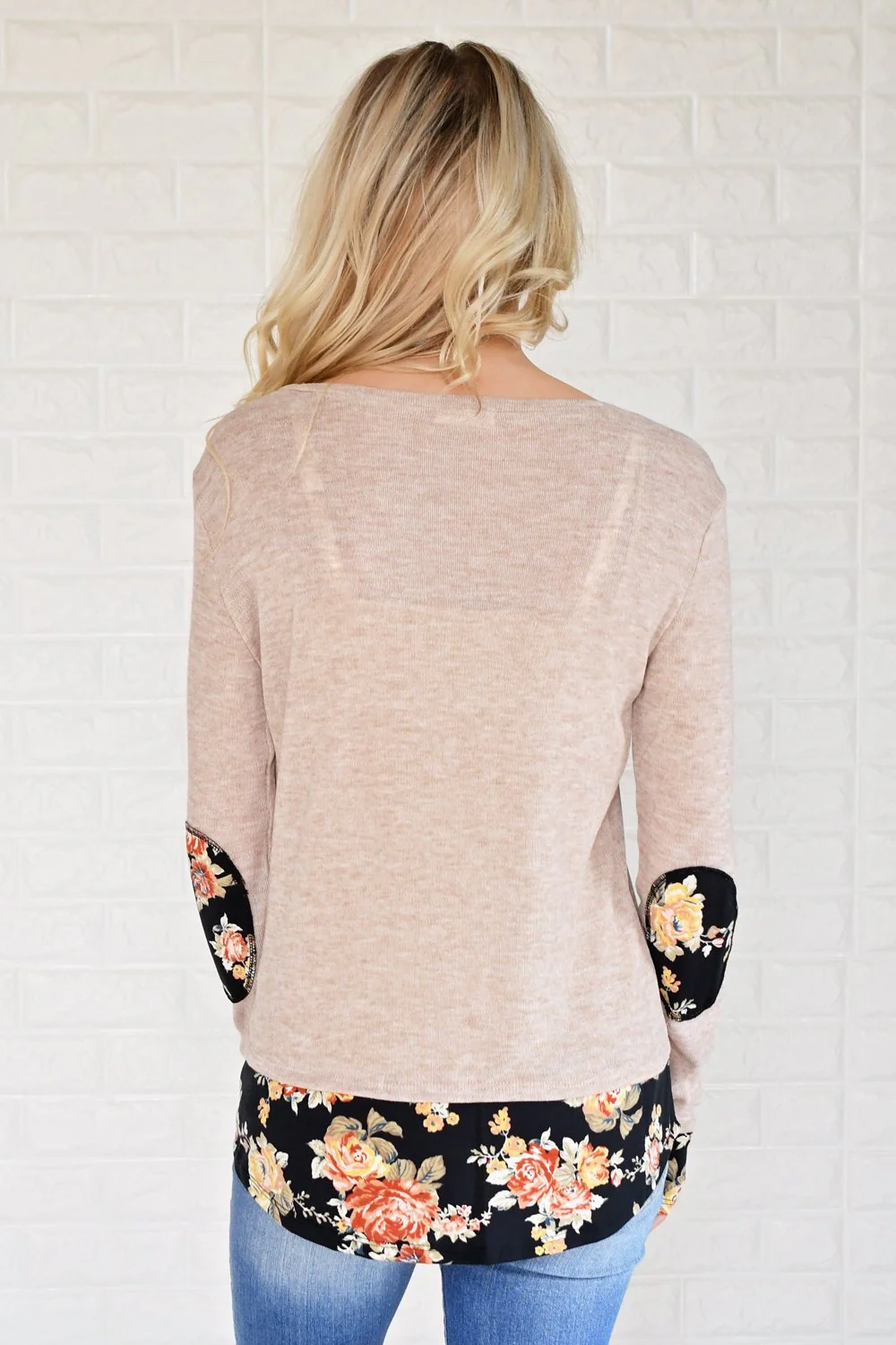 Lucky in Floral Top ~ Taupe - Image 5