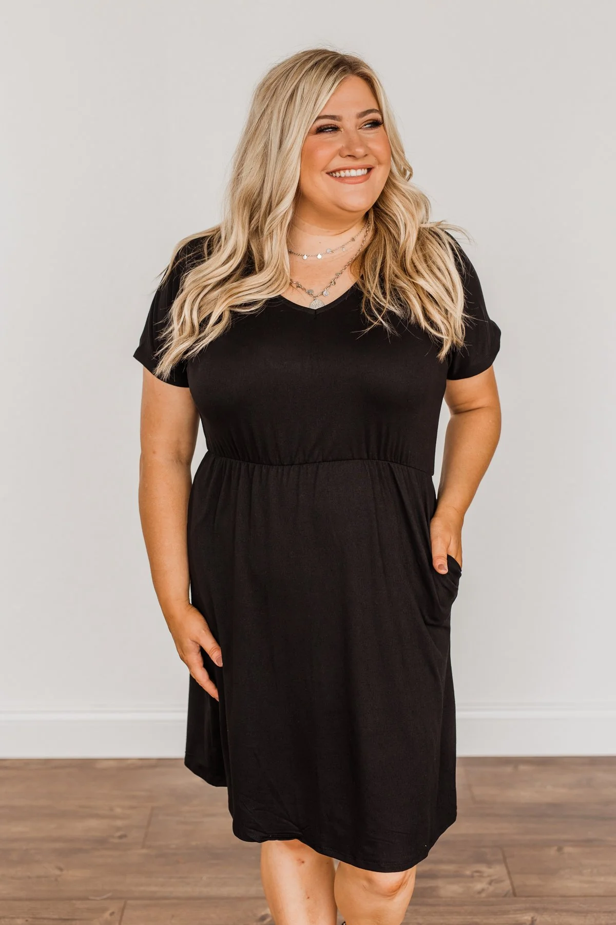 Made Of Magic V-Neck Dress- Black - Image 2