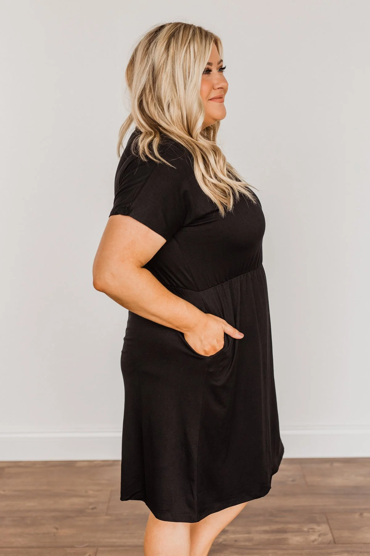 Made Of Magic V-Neck Dress- Black - Image 8