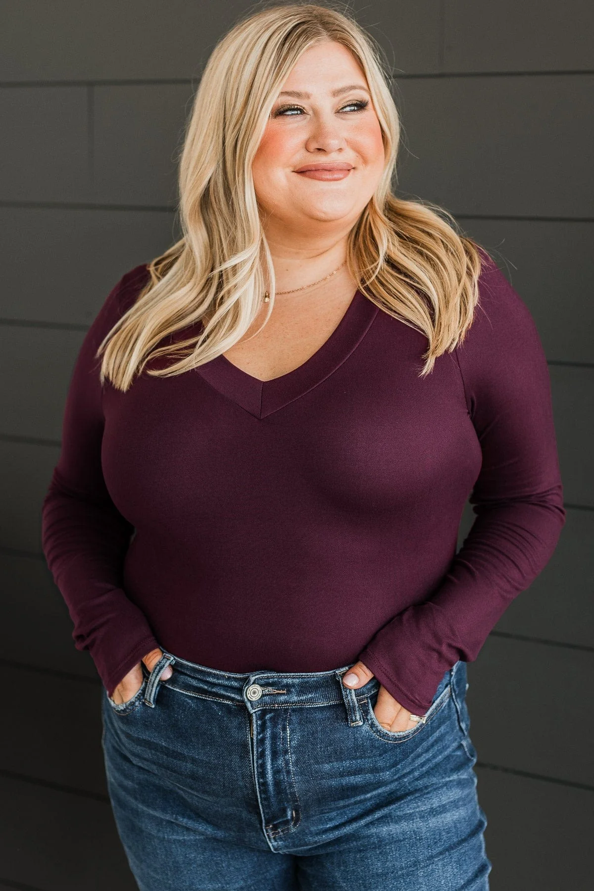 Made To Wow Knit Bodysuit- Plum