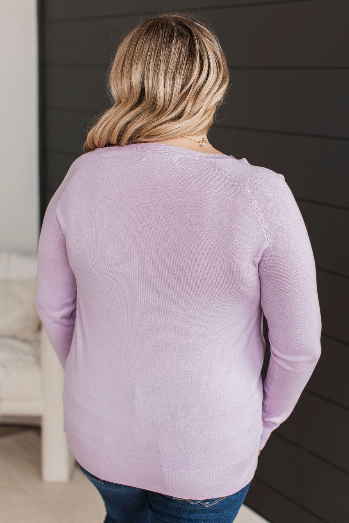 Madly In Love V-Neck Sweater- Lavender - Image 8