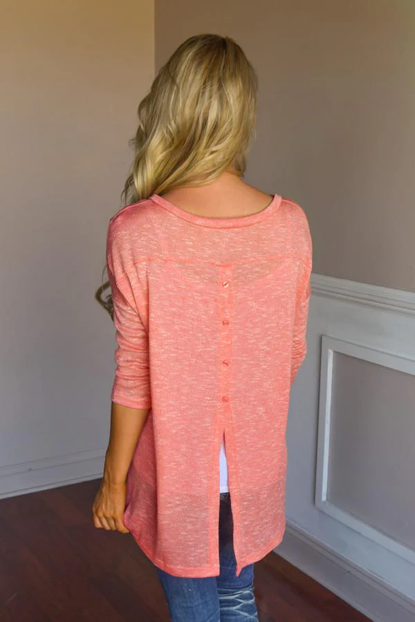 Make a Statement Top ~ Coral - Image 5