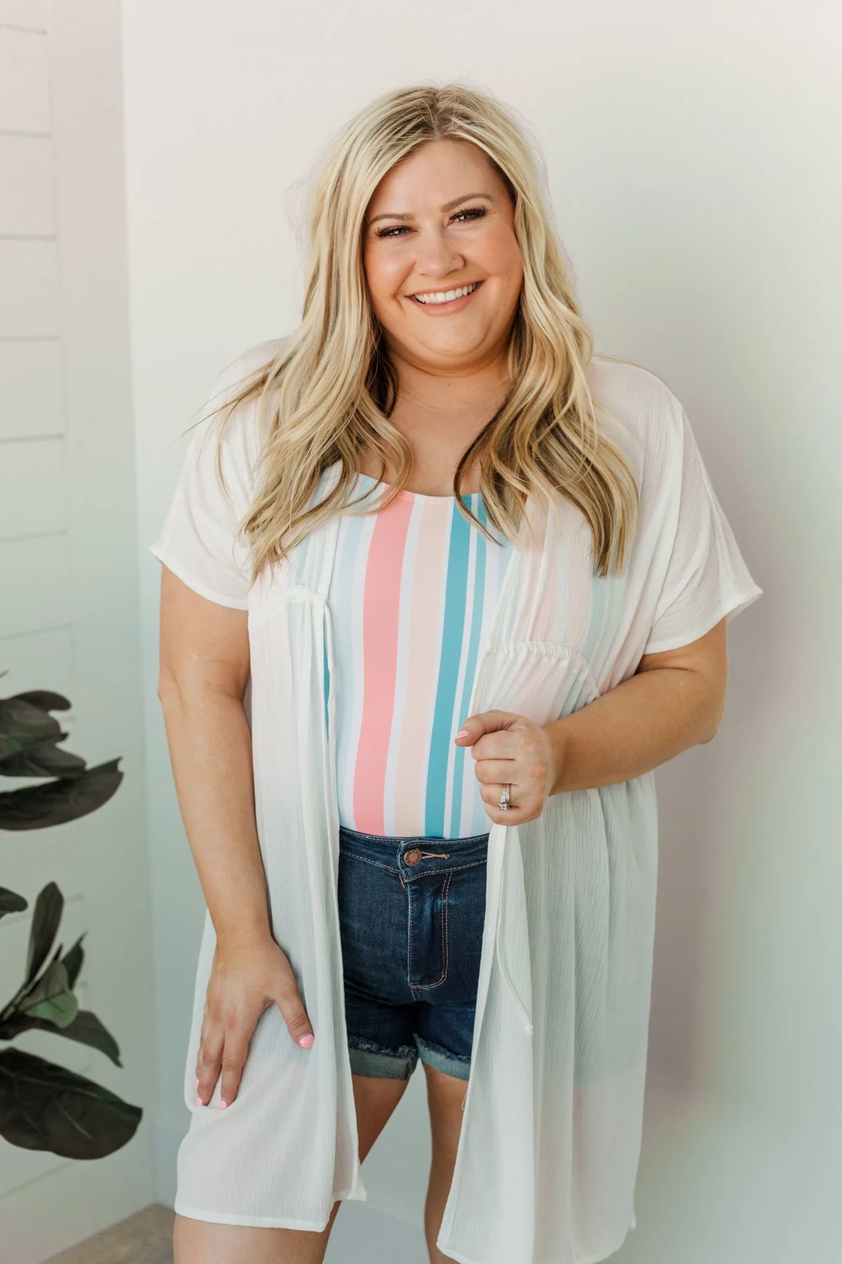 Make Every Moment Count Tie Cover Up- Ivory - Image 10