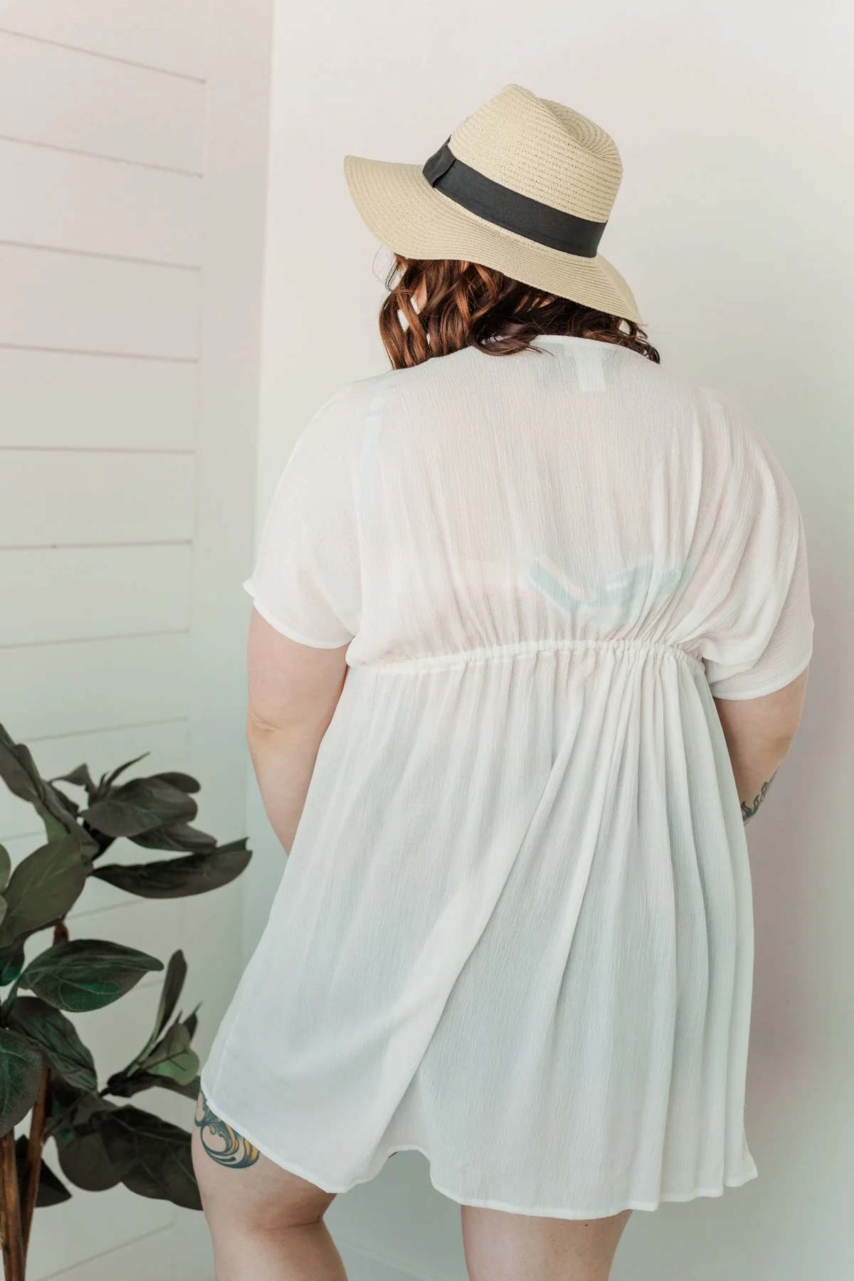 Make Every Moment Count Tie Cover Up- Ivory - Image 15