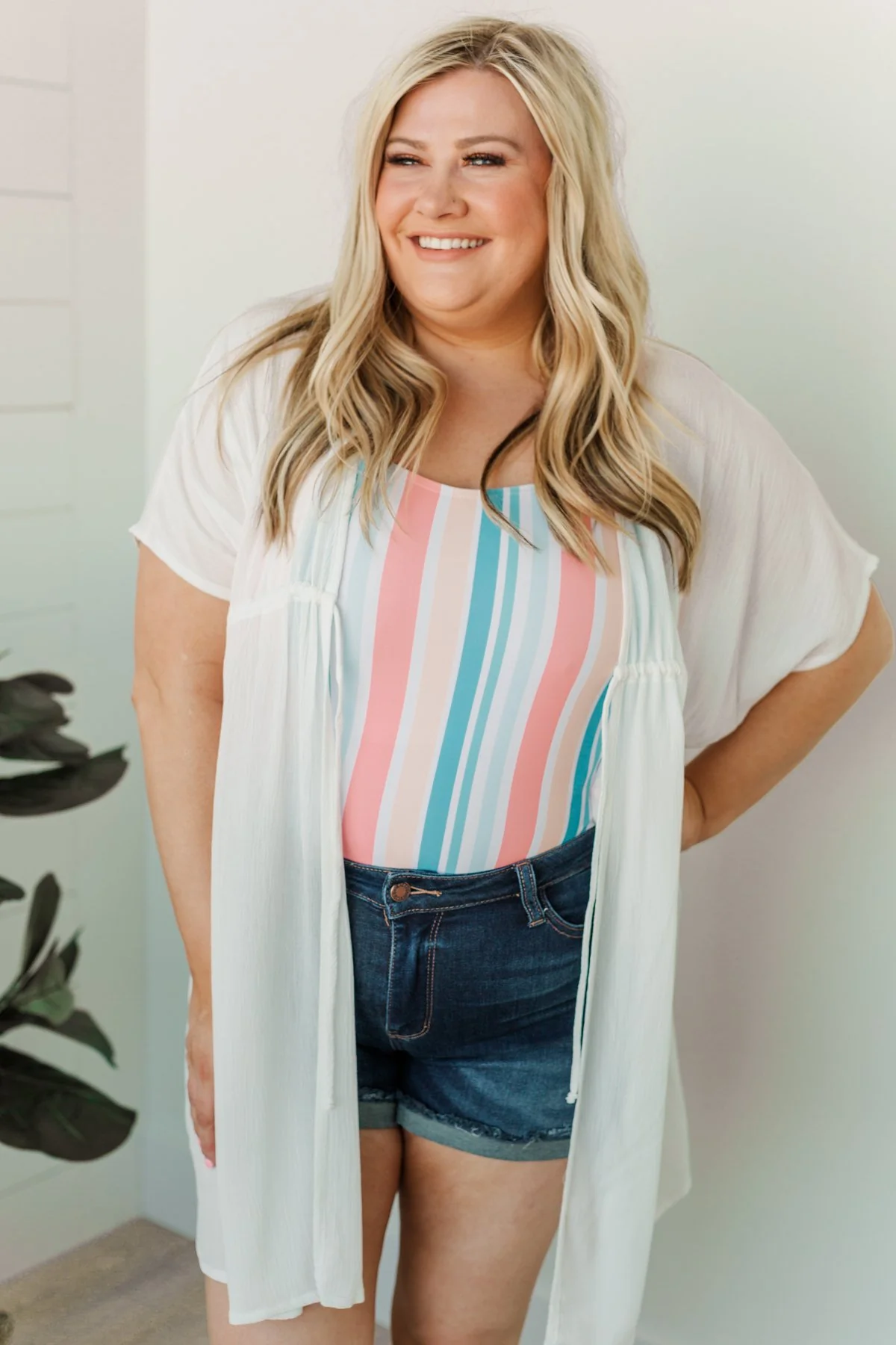 Make Every Moment Count Tie Cover Up- Ivory - Image 3