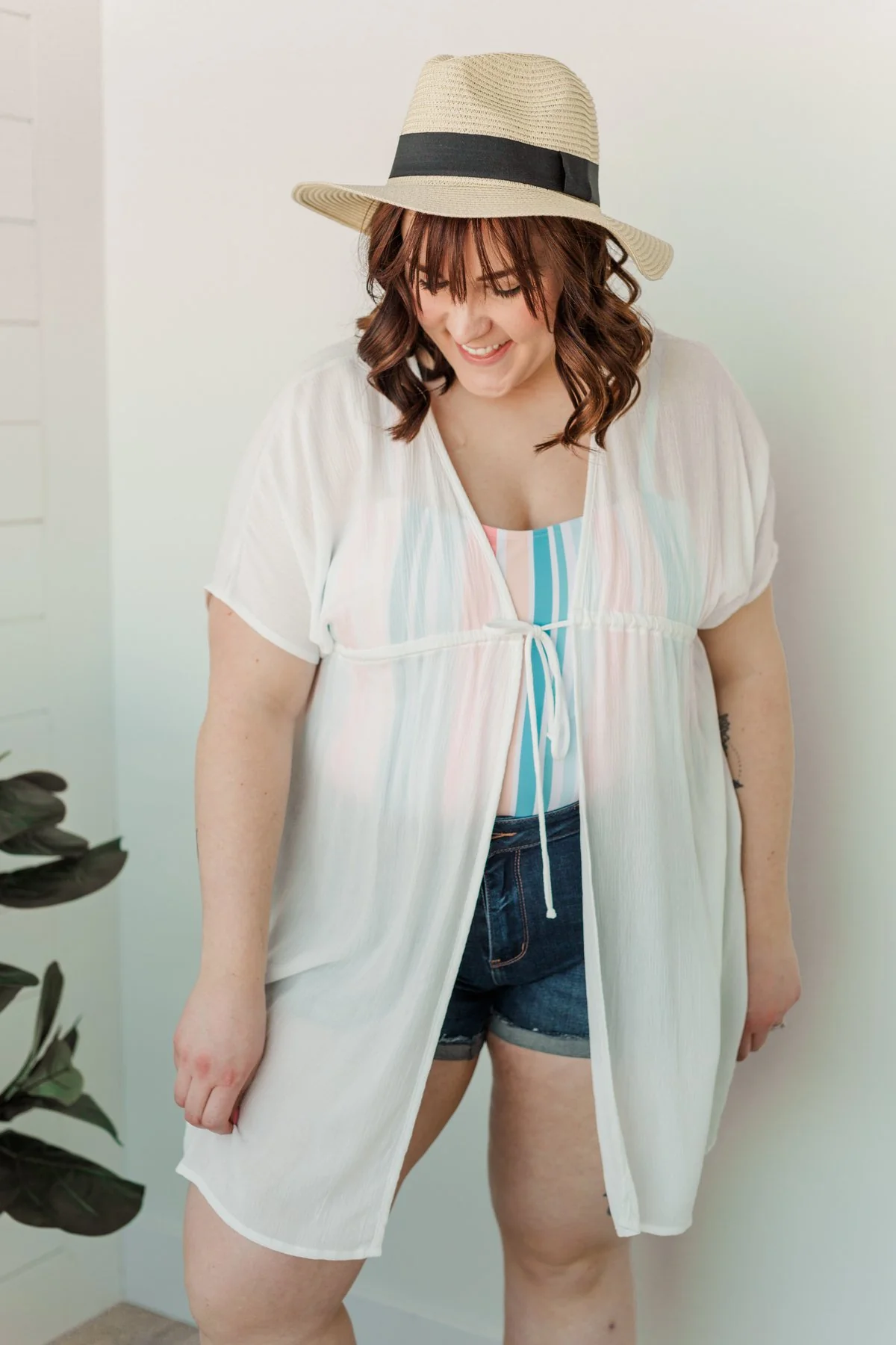 Make Every Moment Count Tie Cover Up- Ivory - Image 5