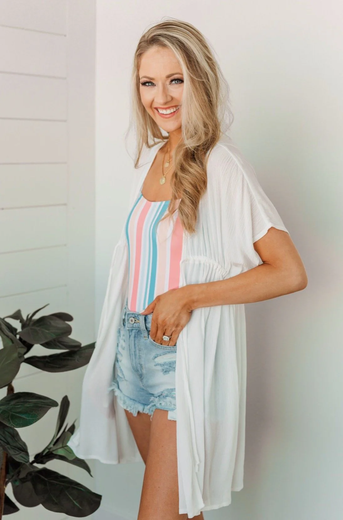 Make Every Moment Count Tie Cover Up- Ivory - Image 8