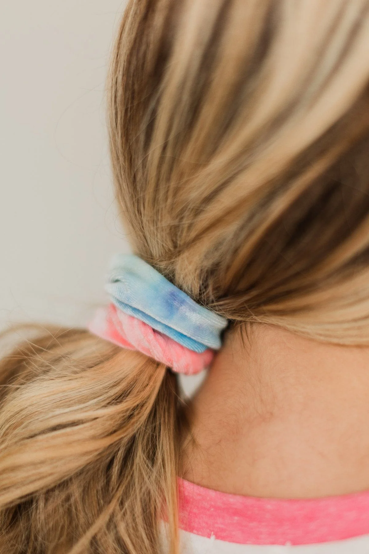 Make It Mine Scrunchie- Pink & Blue - Image 2