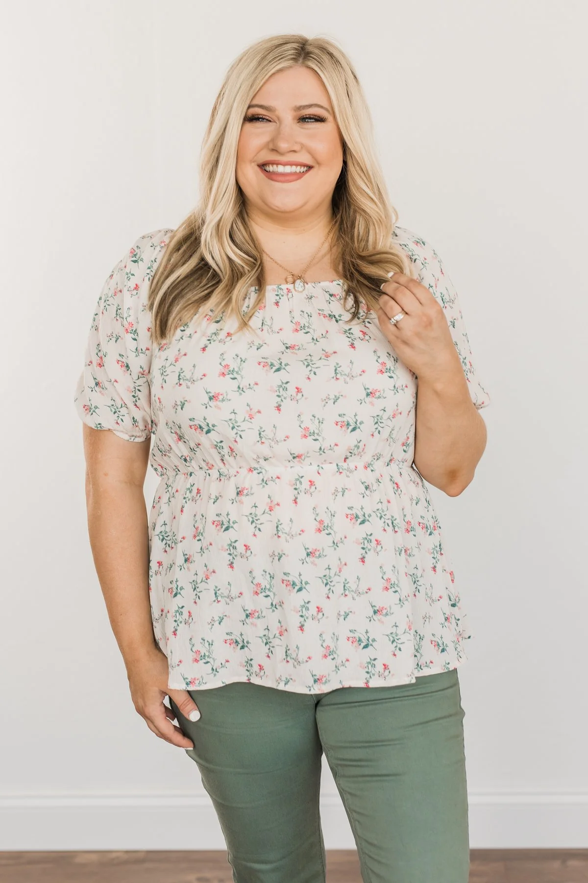 Make Some Memories Floral Blouse- Ivory - Image 7