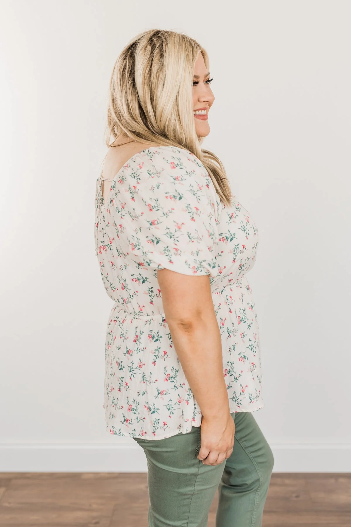 Make Some Memories Floral Blouse- Ivory - Image 9