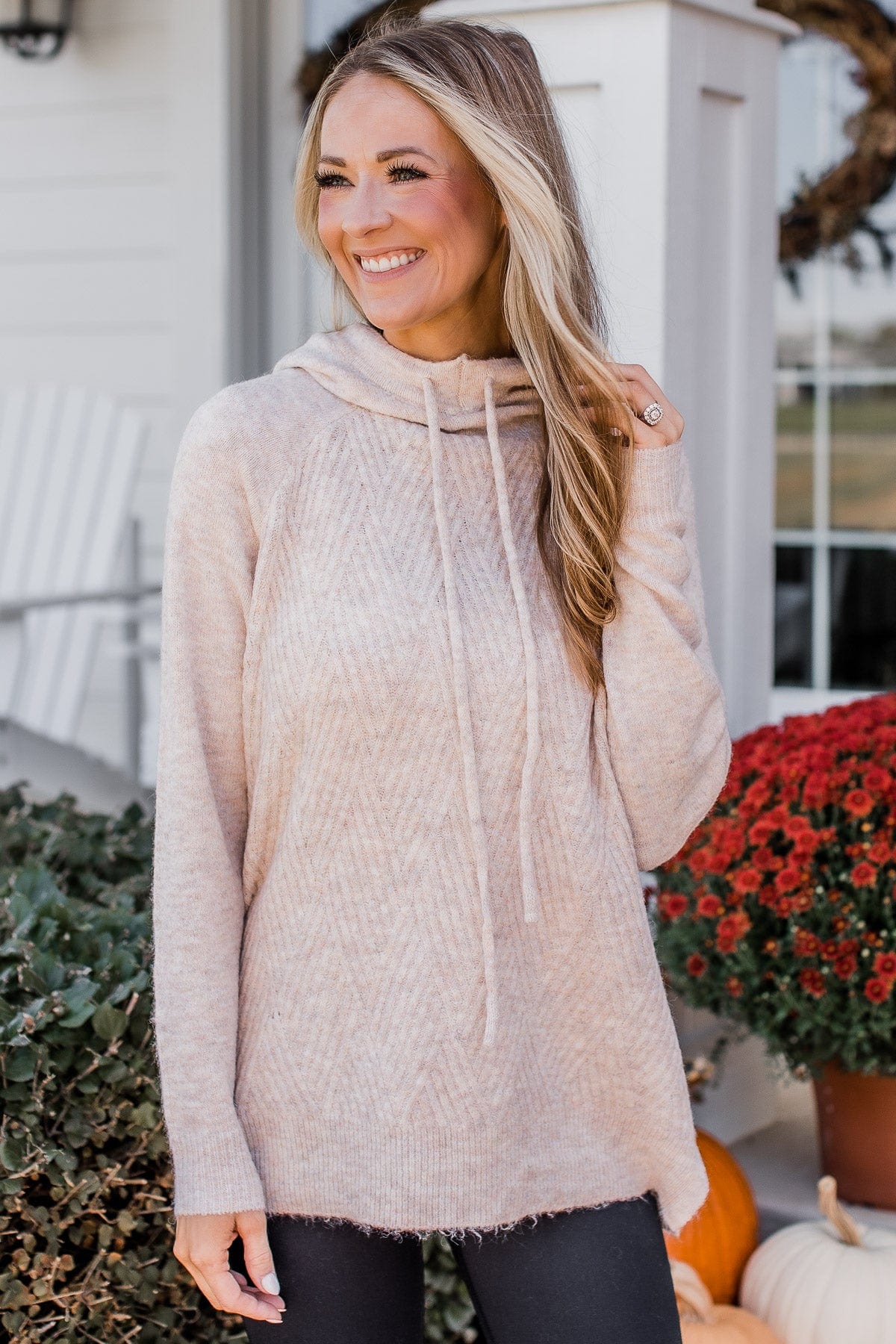 Make Today Great Hooded Sweater- Oatmeal - Image 2