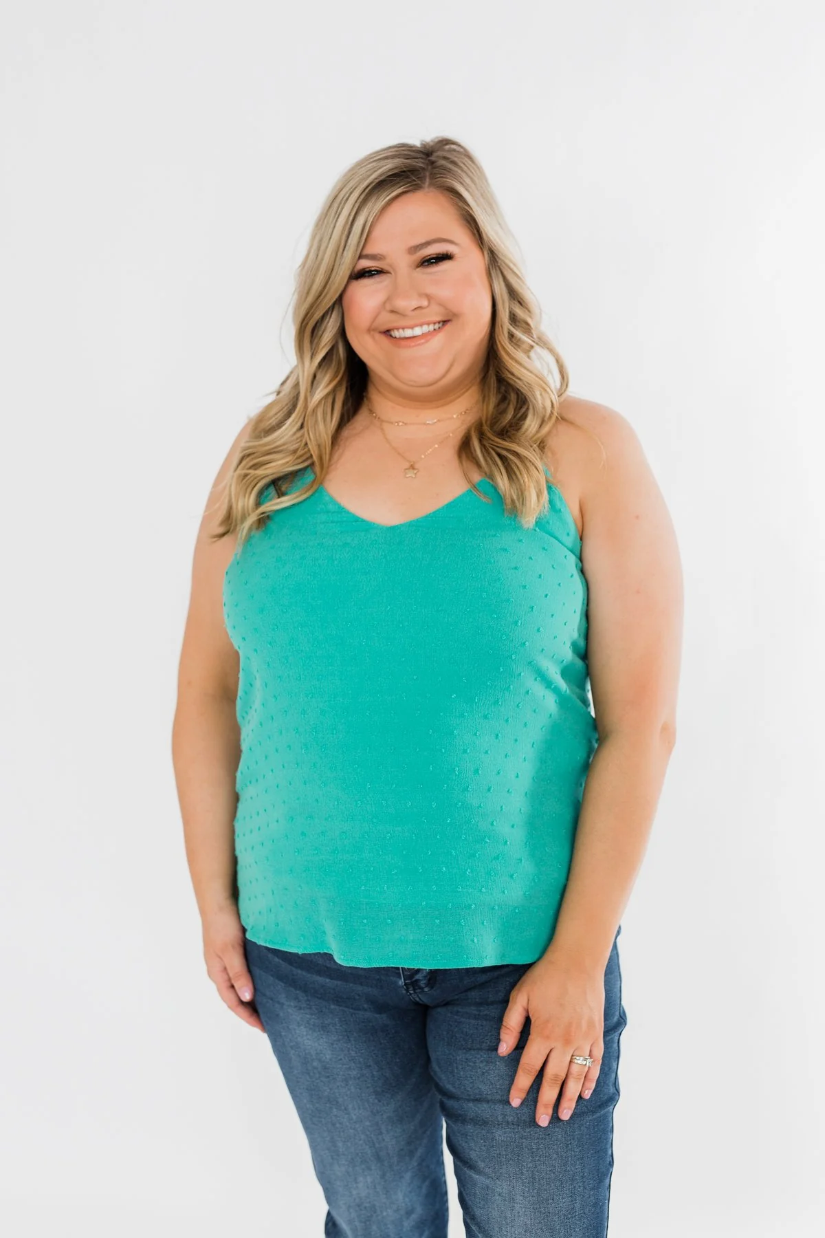 Make You Notice Me Racerback Tank Top- Deep Teal - Image 3