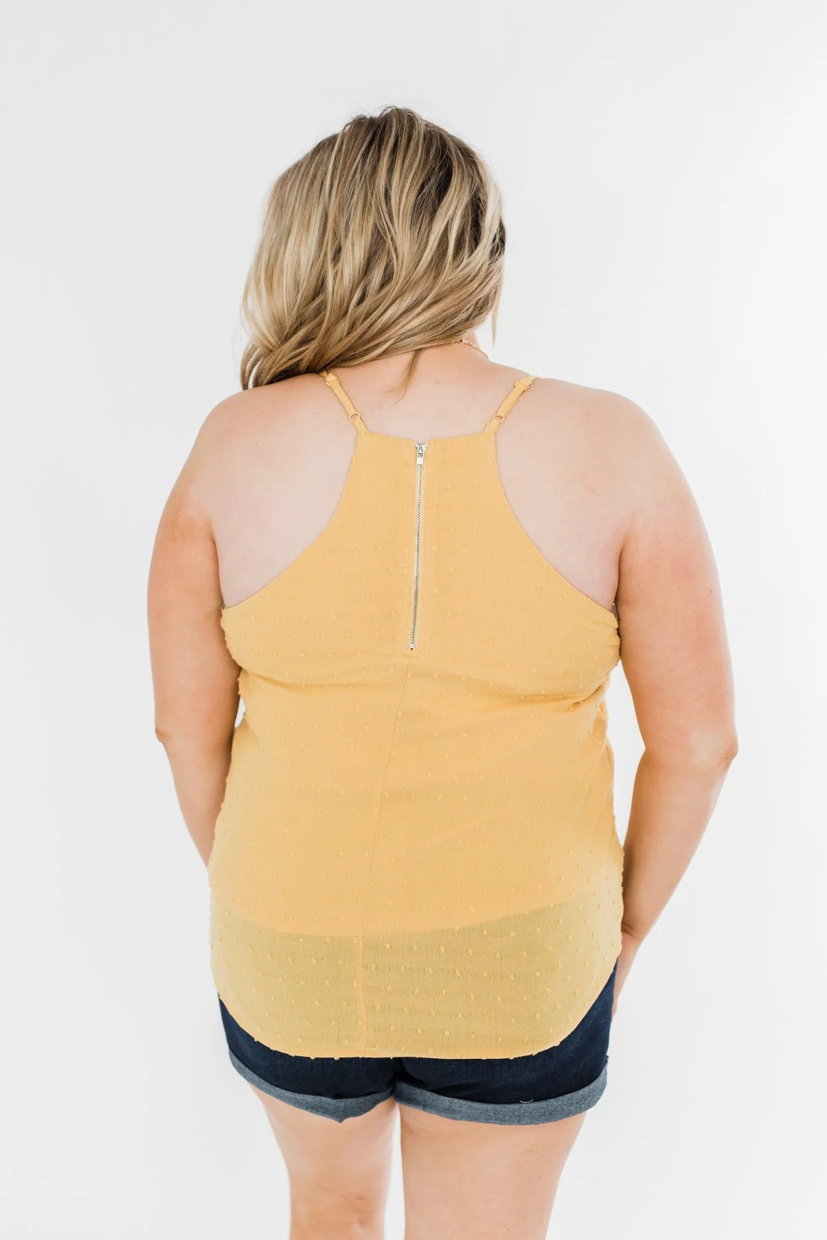 Make You Notice Me Racerback Tank Top- Golden Yellow - Image 11