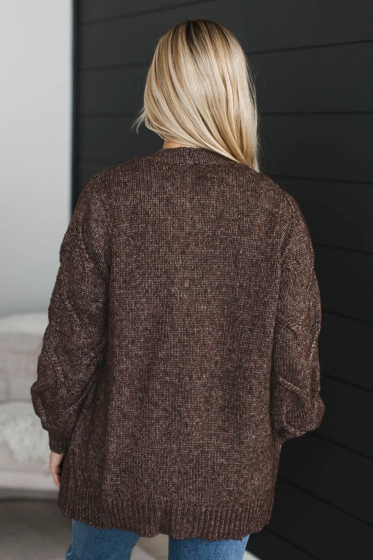 Make Your Own Path Knit Cardigan- Brown - Image 8