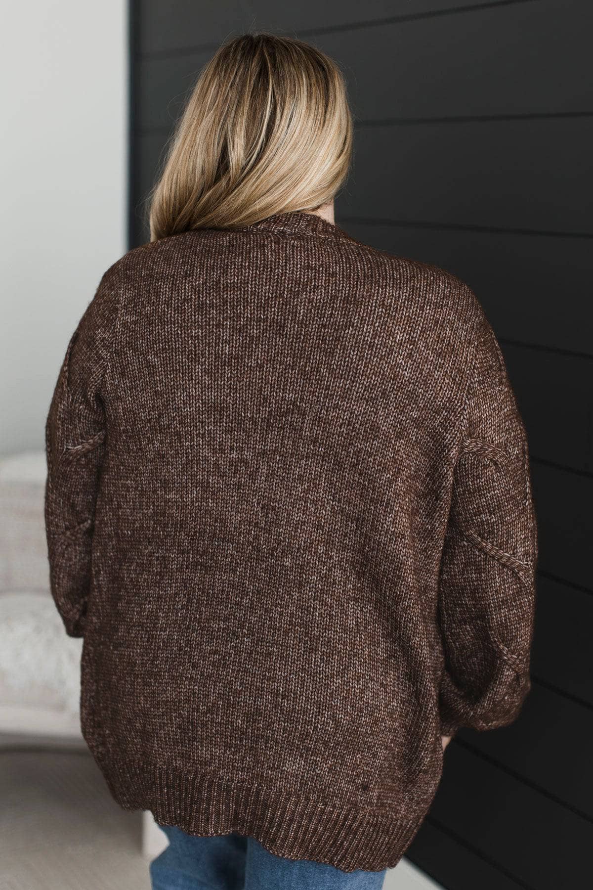 Make Your Own Path Knit Cardigan- Brown - Image 9