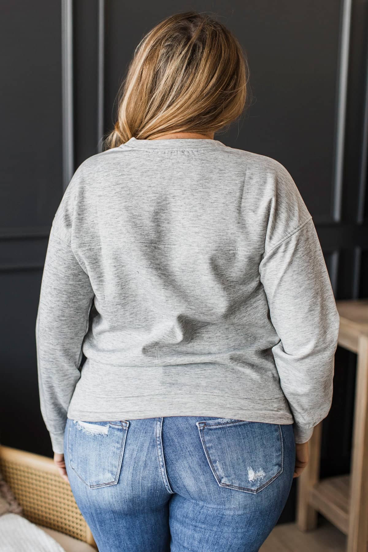 Make Your Soul Happy Scuba Pullover- Heather Grey - Image 6