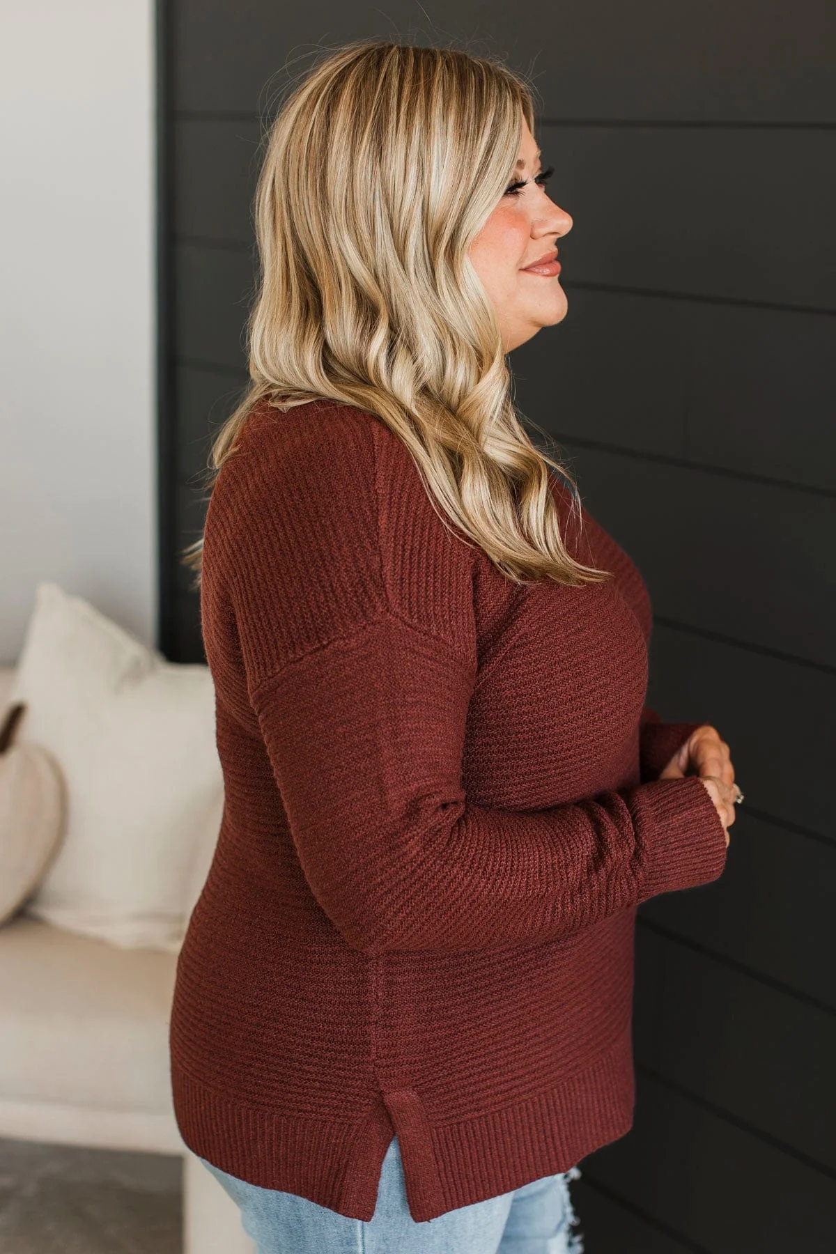 Makes Sense Knit Sweater- Copper - Image 6