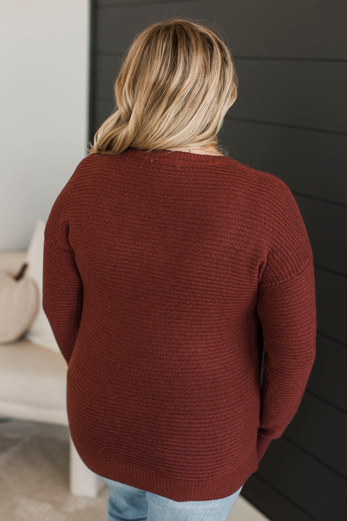Makes Sense Knit Sweater- Copper - Image 8