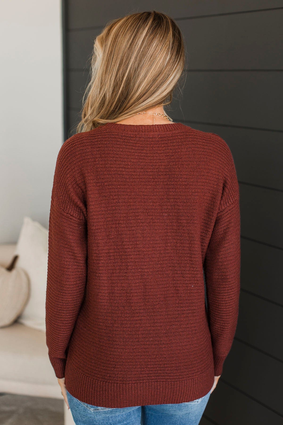 Makes Sense Knit Sweater- Copper - Image 9