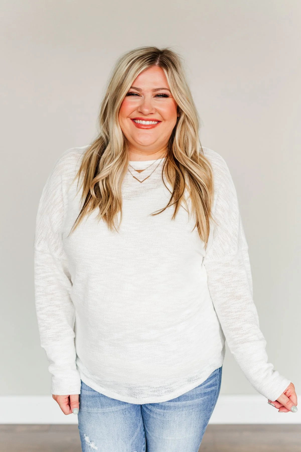 Making A Change Long Sleeve Top- Ivory - Image 5