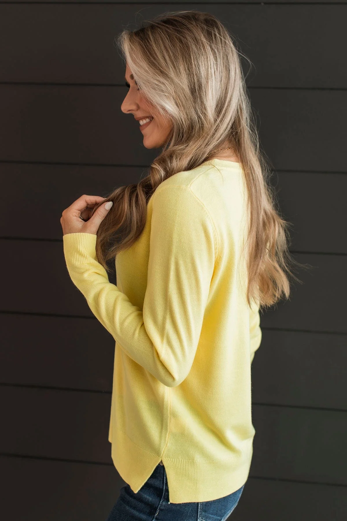 Making Plans V-Neck Sweater- Yellow - Image 6