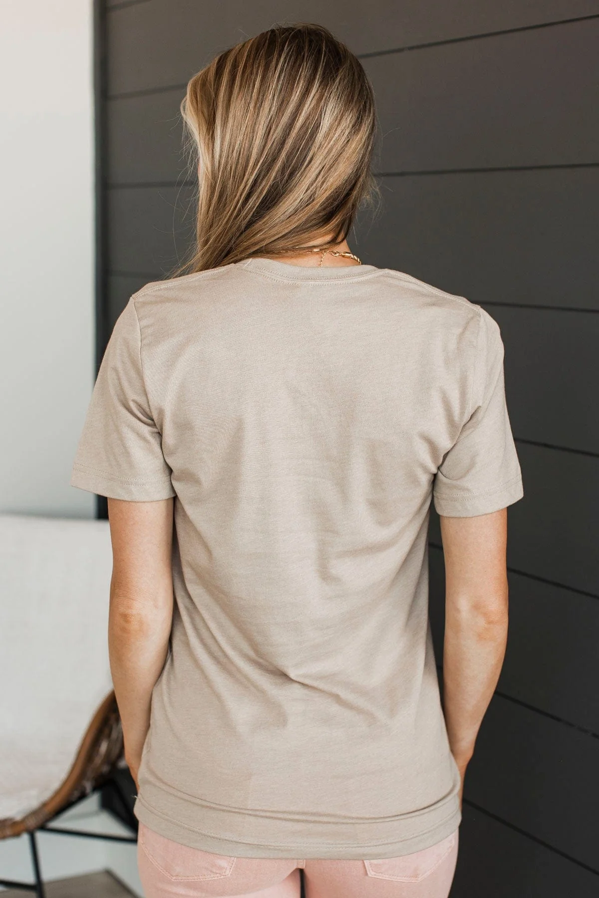"Mama" Boho Graphic Tee- Taupe - Image 8