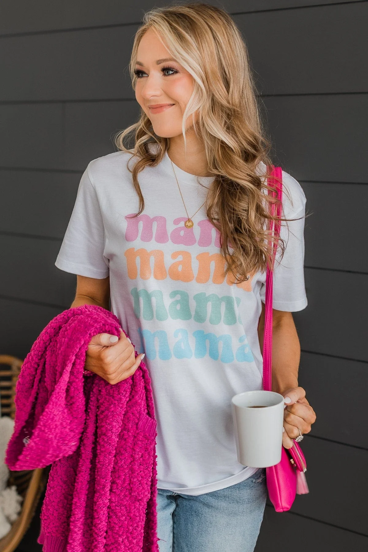 "Mama" Graphic Tee- White - Image 3