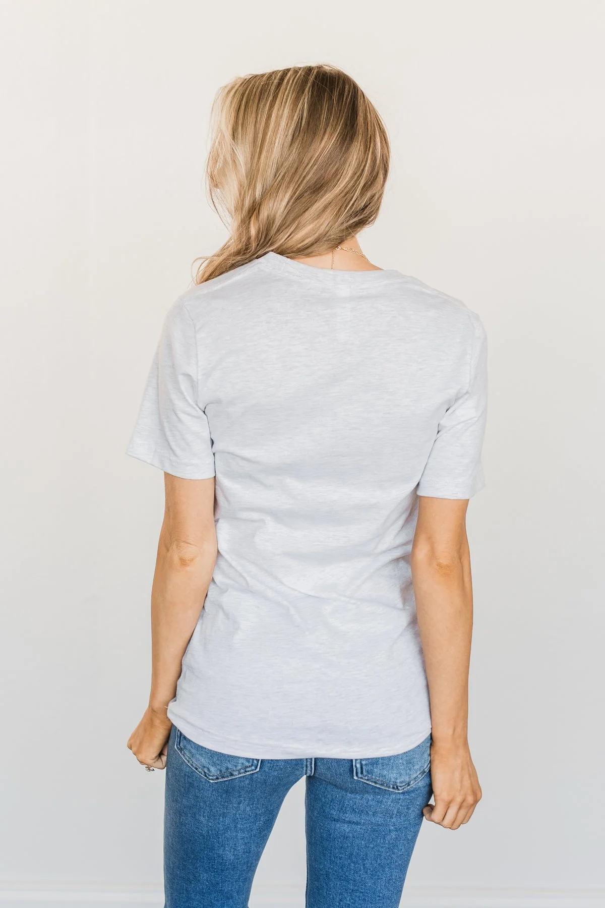 "Mama" Leopard Lightning Bolt Graphic Tee- Heather Grey - Image 10