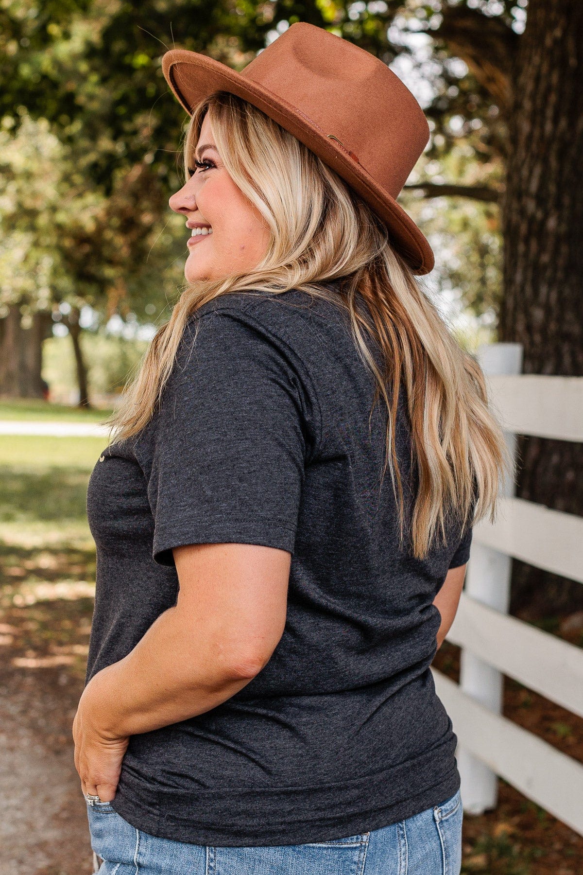 "Mama Needs Coffee" Graphic Tee- Dark Heather Grey - Image 9