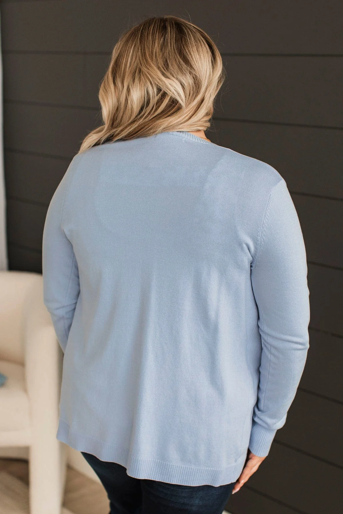 Many Reasons Lightweight Cardigan- Periwinkle - Image 8