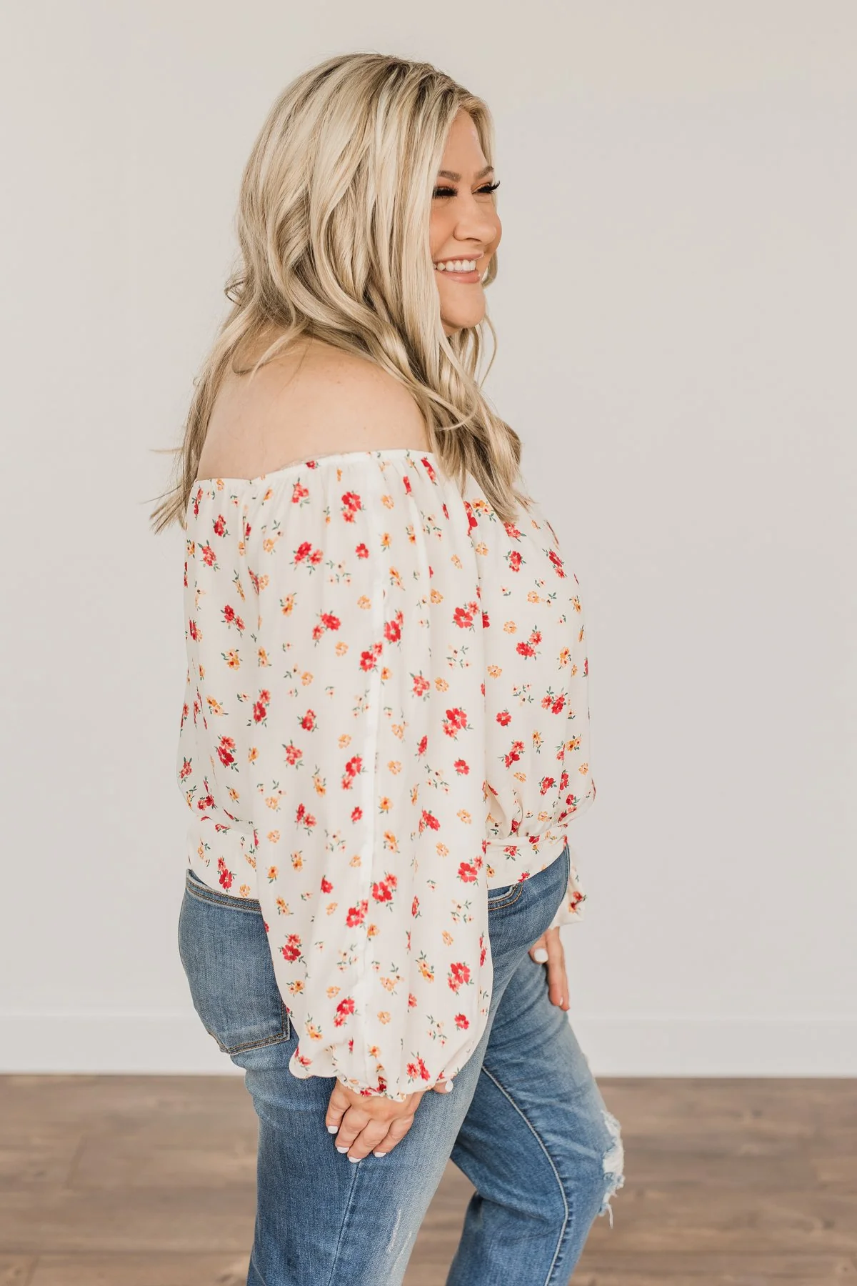 Match Made In Heaven Off The Shoulder Blouse- Cream - Image 10