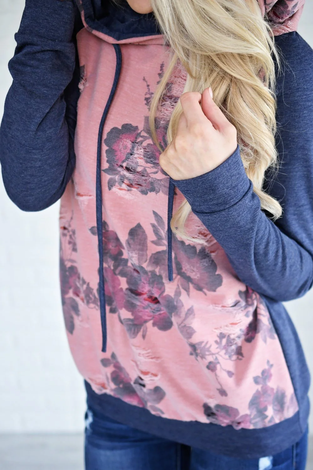 Matters of Floral Distressed Hoodie - Image 4