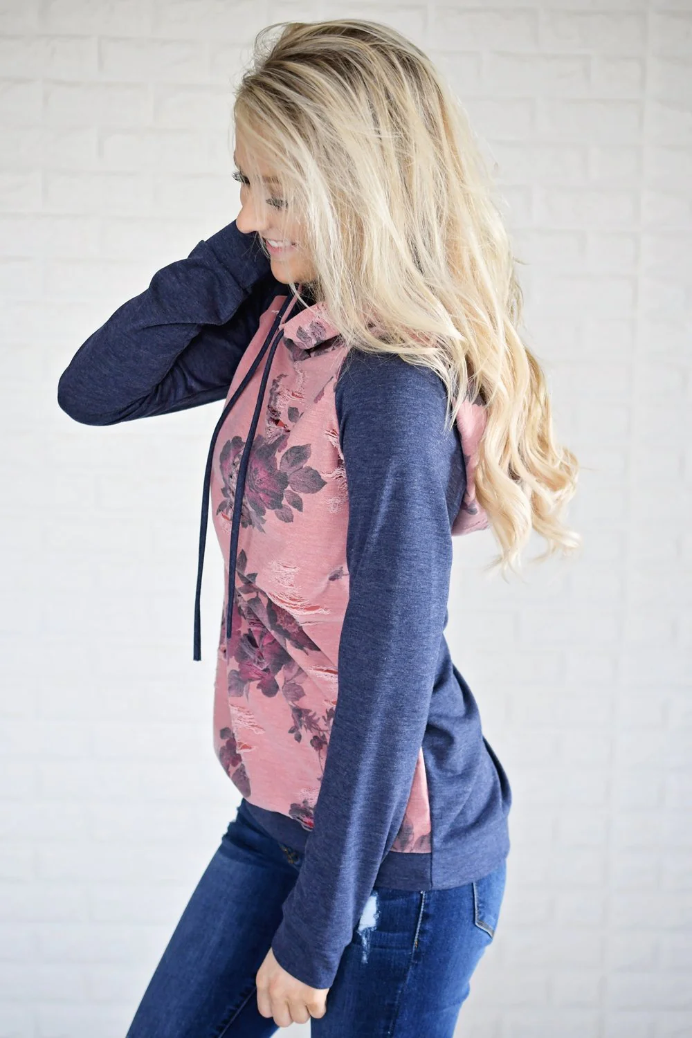 Matters of Floral Distressed Hoodie - Image 5