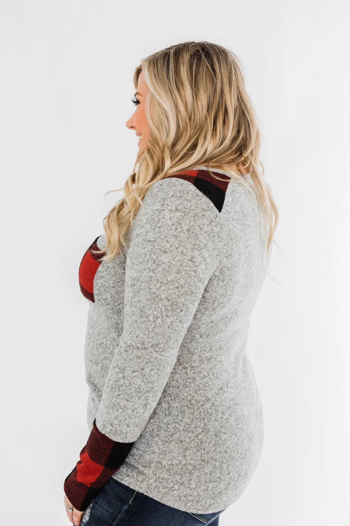Matters To Me Pocket Top- Heather Grey - Image 9