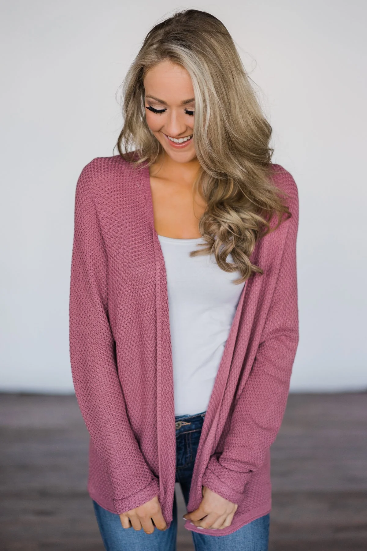 Mauve Knit Cardigan