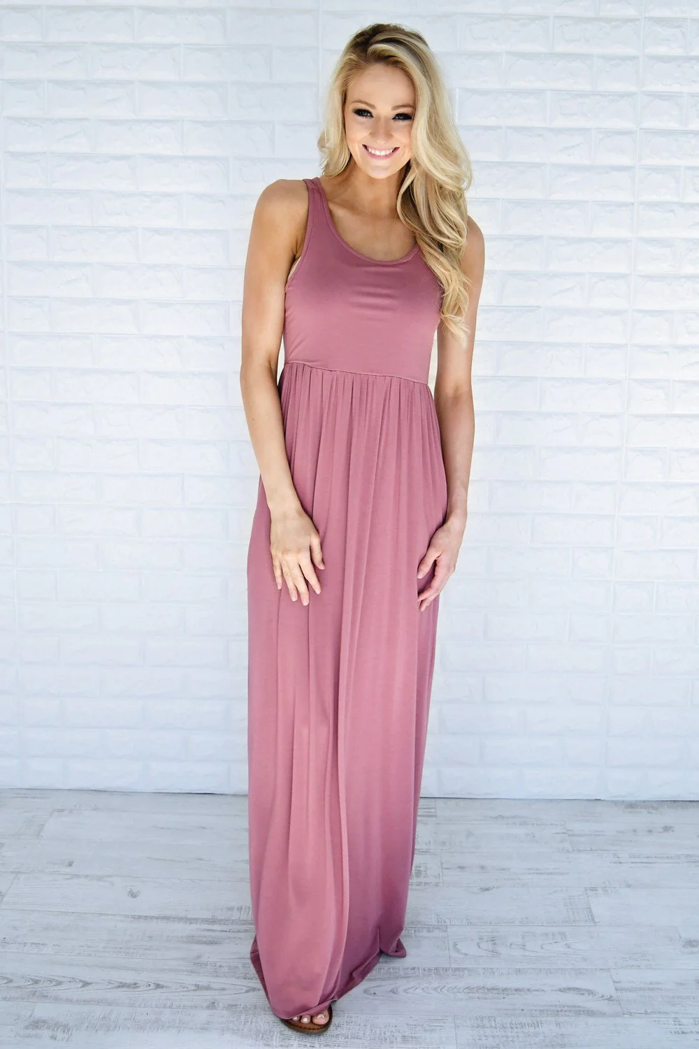 Mauve Maxi Tank Dress - Image 2
