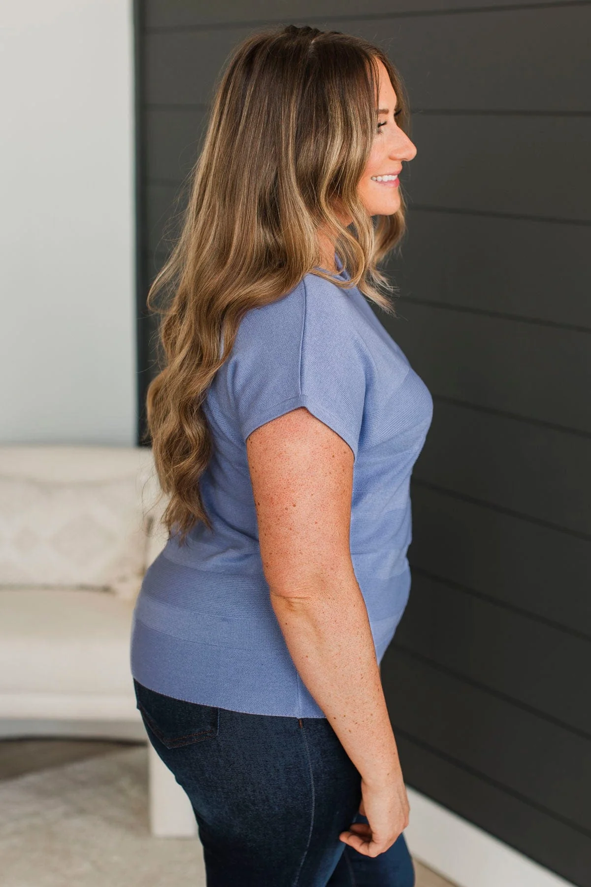 Maybe Today Knit Top- Periwinkle - Image 6