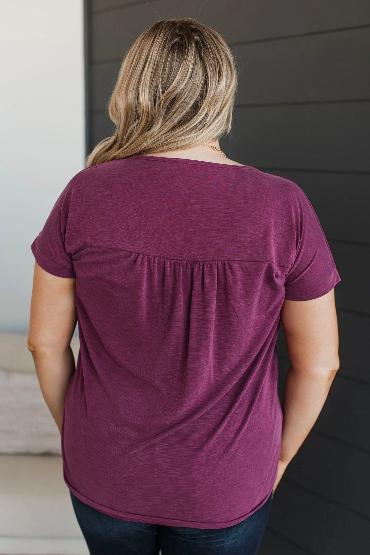 Meaningful Traditions Cap Sleeve Top- Magenta - Image 7