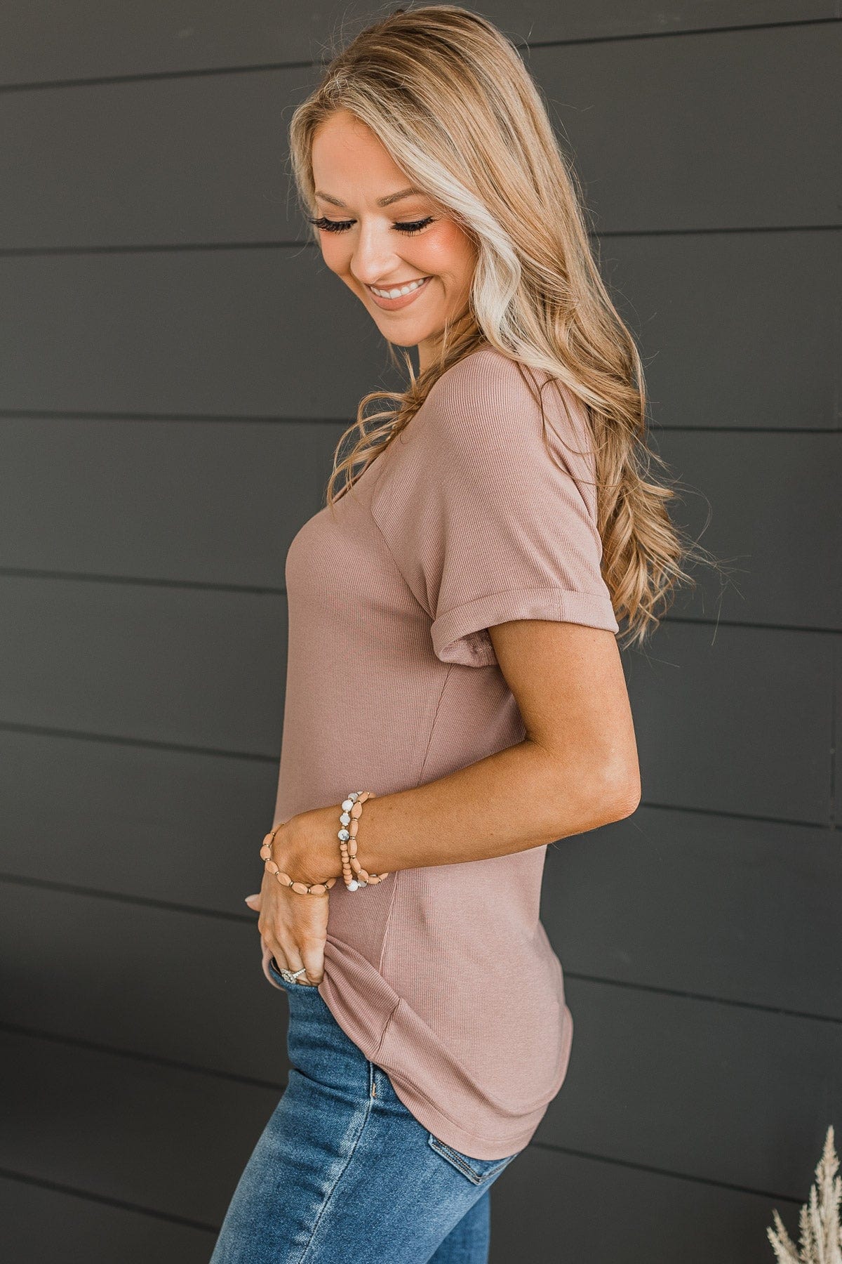 Meant To Be Adored Knit Top- Dusty Mauve - Image 7