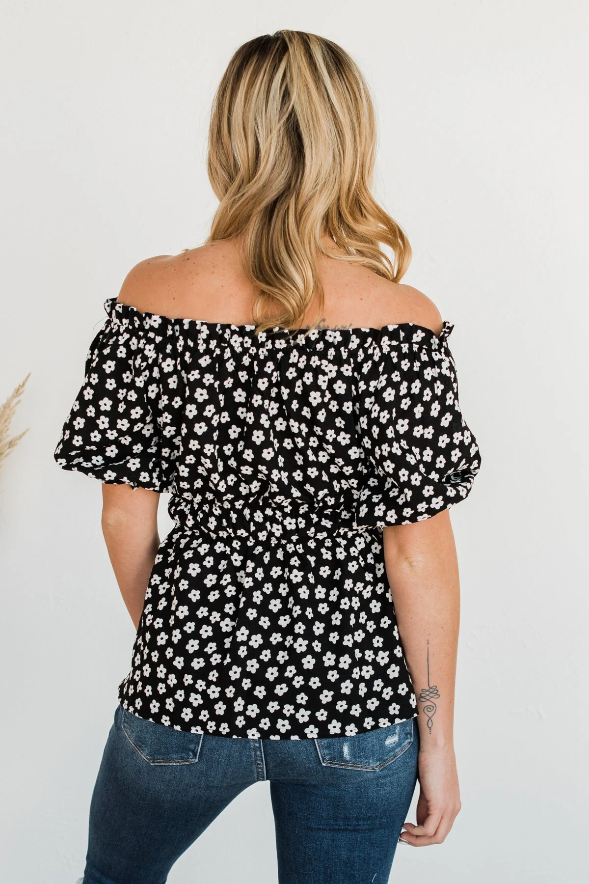 Meet Again Someday Floral Babydoll Blouse- Black - Image 11