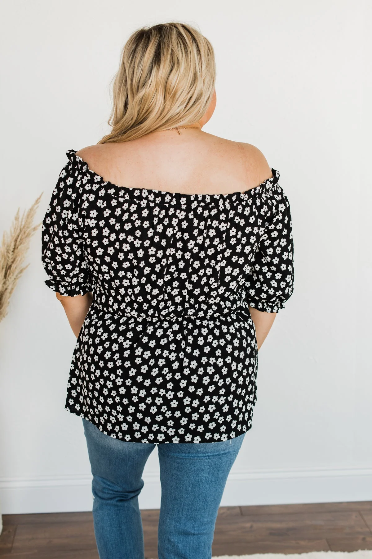 Meet Again Someday Floral Babydoll Blouse- Black - Image 12