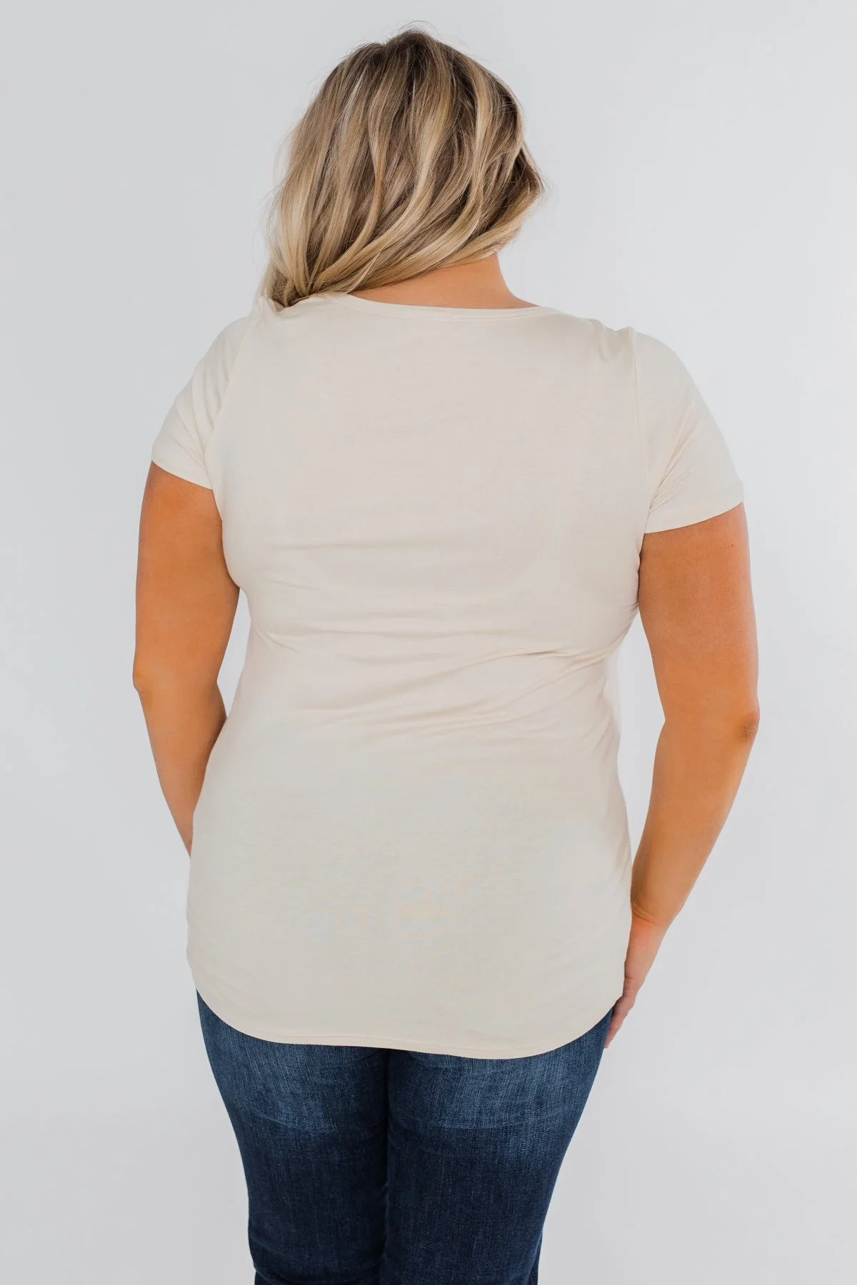 Meet Me Here Short Sleeve Top- Light Tan - Image 11