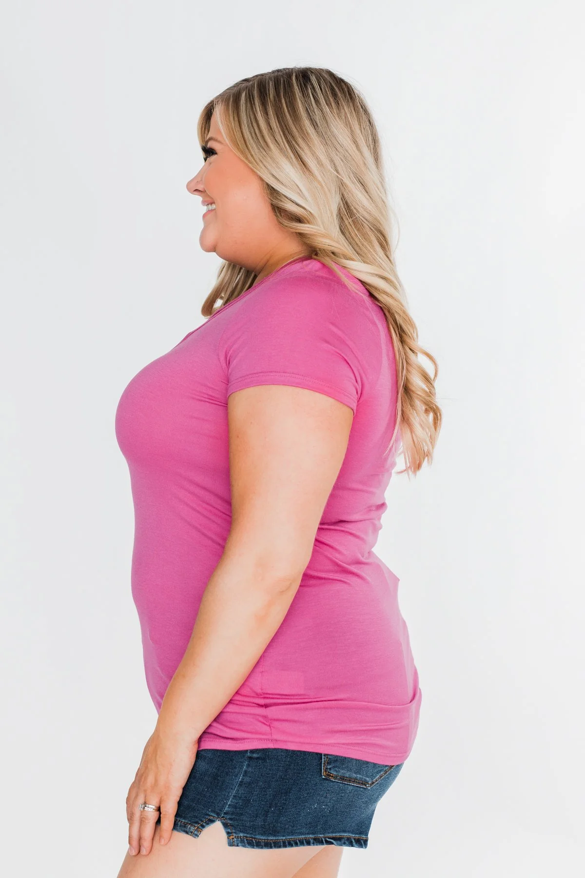 Meet Me Here Short Sleeve Top- Magenta - Image 6