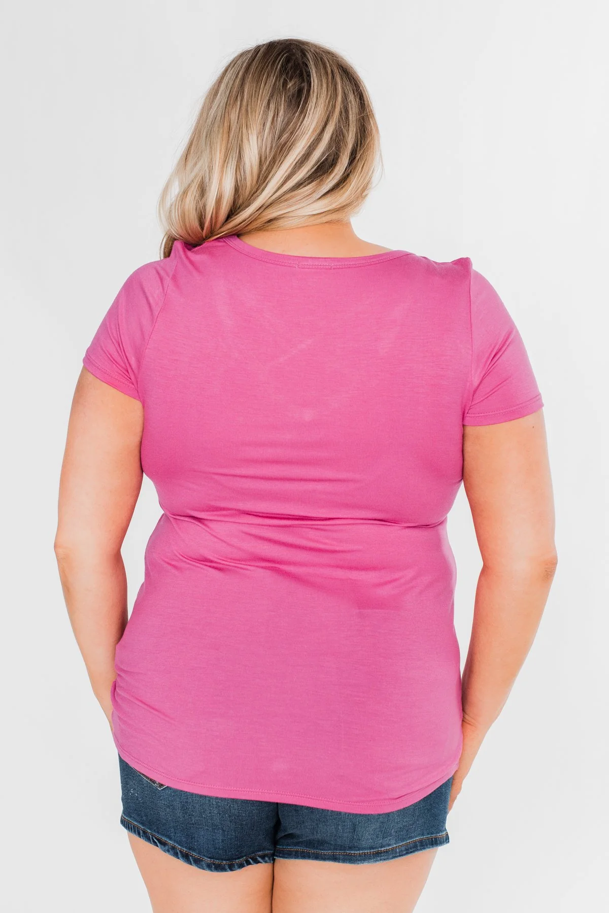 Meet Me Here Short Sleeve Top- Magenta - Image 8