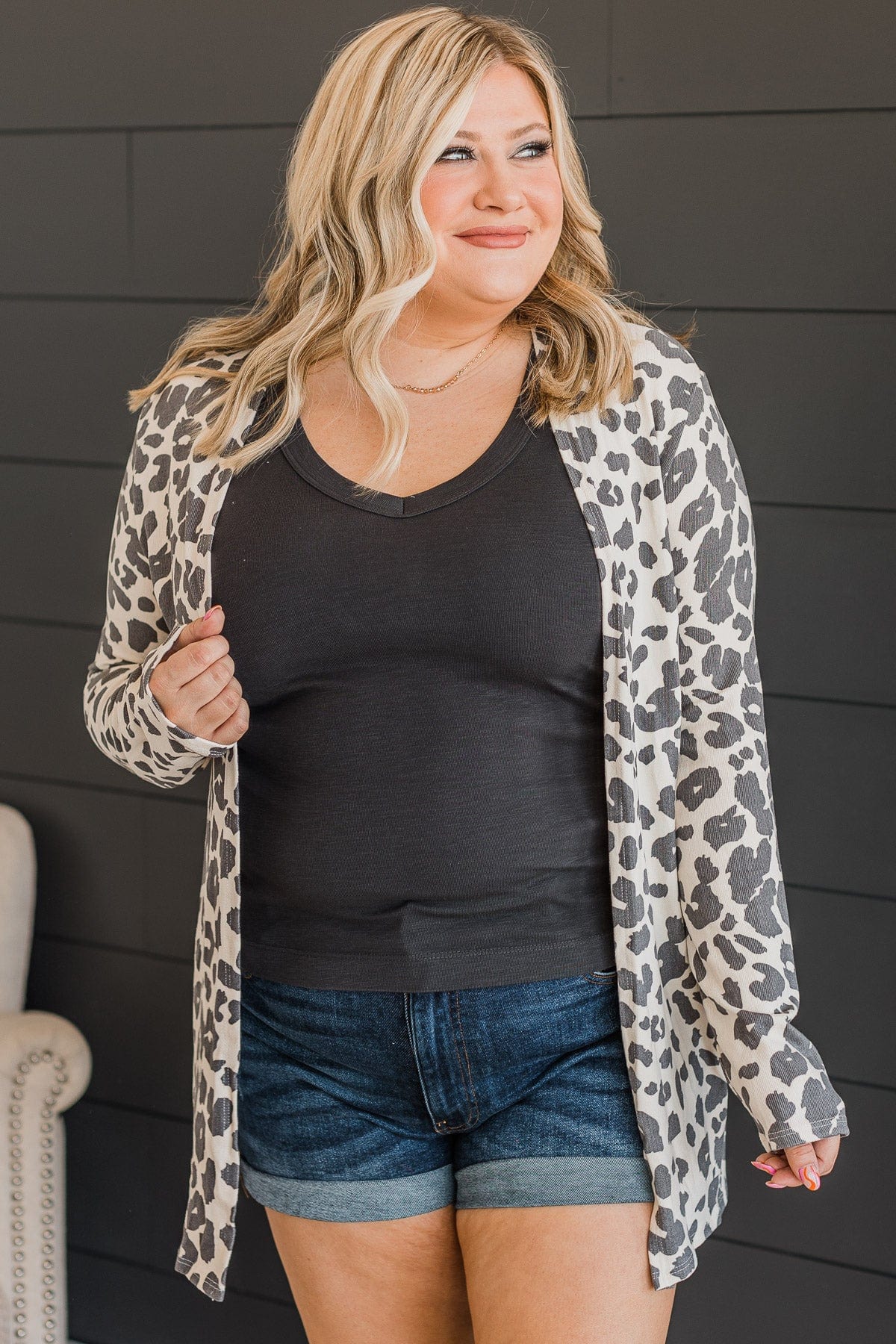 Memorable Love Leopard Print Cardigan- Cream - Image 2