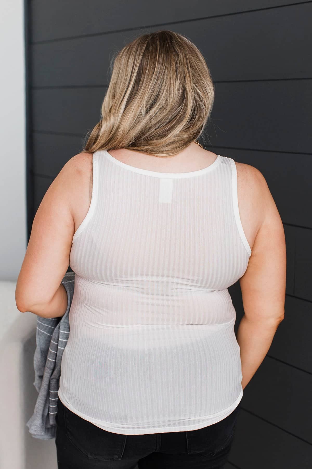 Memories Made Ribbed Tank Top- Ivory - Image 7