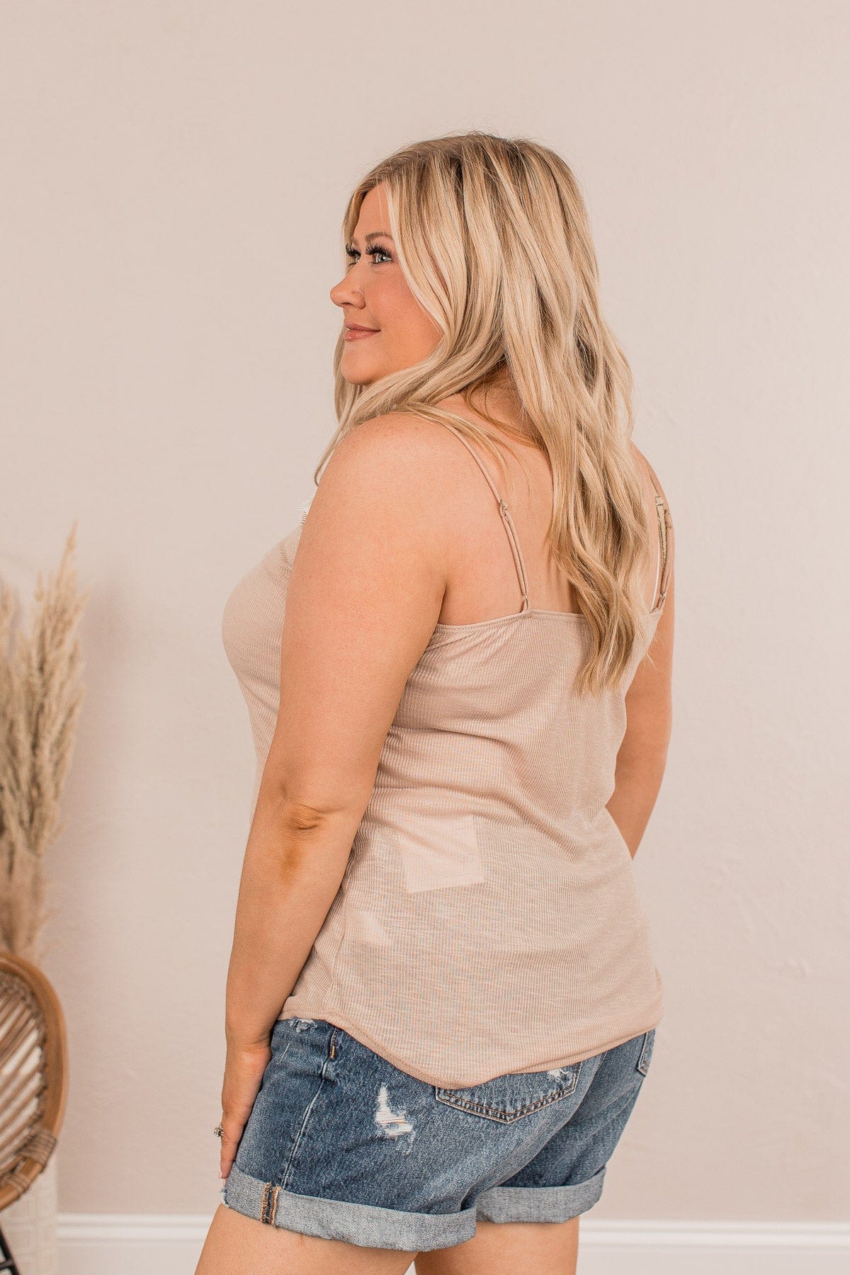 Memories We Made Lace Tank- Beige - Image 6
